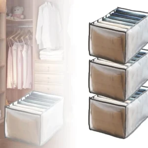 PACK OF 4 LARGE SIZE WARDROBE ORGANIZER WITH 7 GRIDS