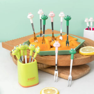 6 in 1 Cartoon Style Stainless Steel Fruit Fork