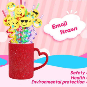 4 Pcs Reusable Smiley Straw