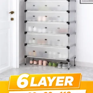 Dust Proof Multi Layer Shoe Rack (6 Layer)