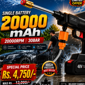 Single Battery  Cordless High Pressure Washer Gun  For Car, Solar Home Cleaning With Box