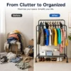 Premium Double Pole Metal Clothes Stand & Garment Rack